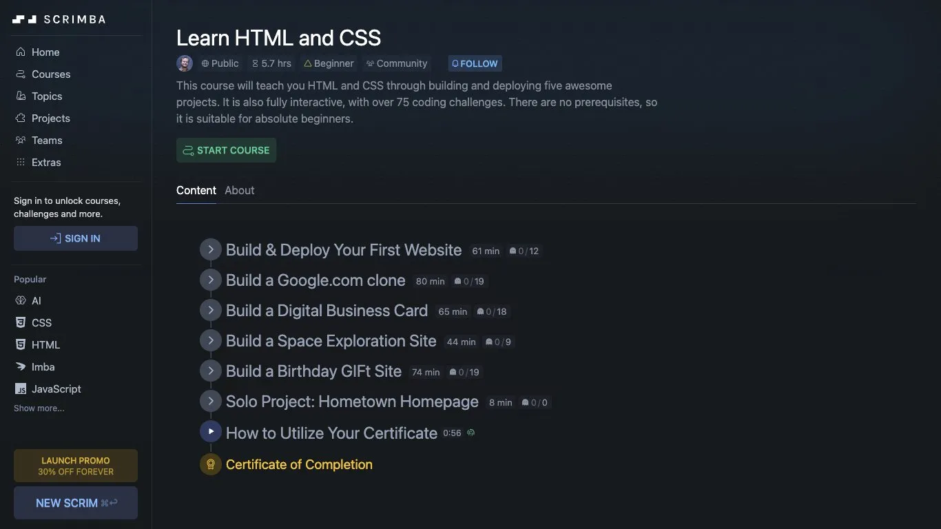 Learn HTML and CSS Course - Codelier